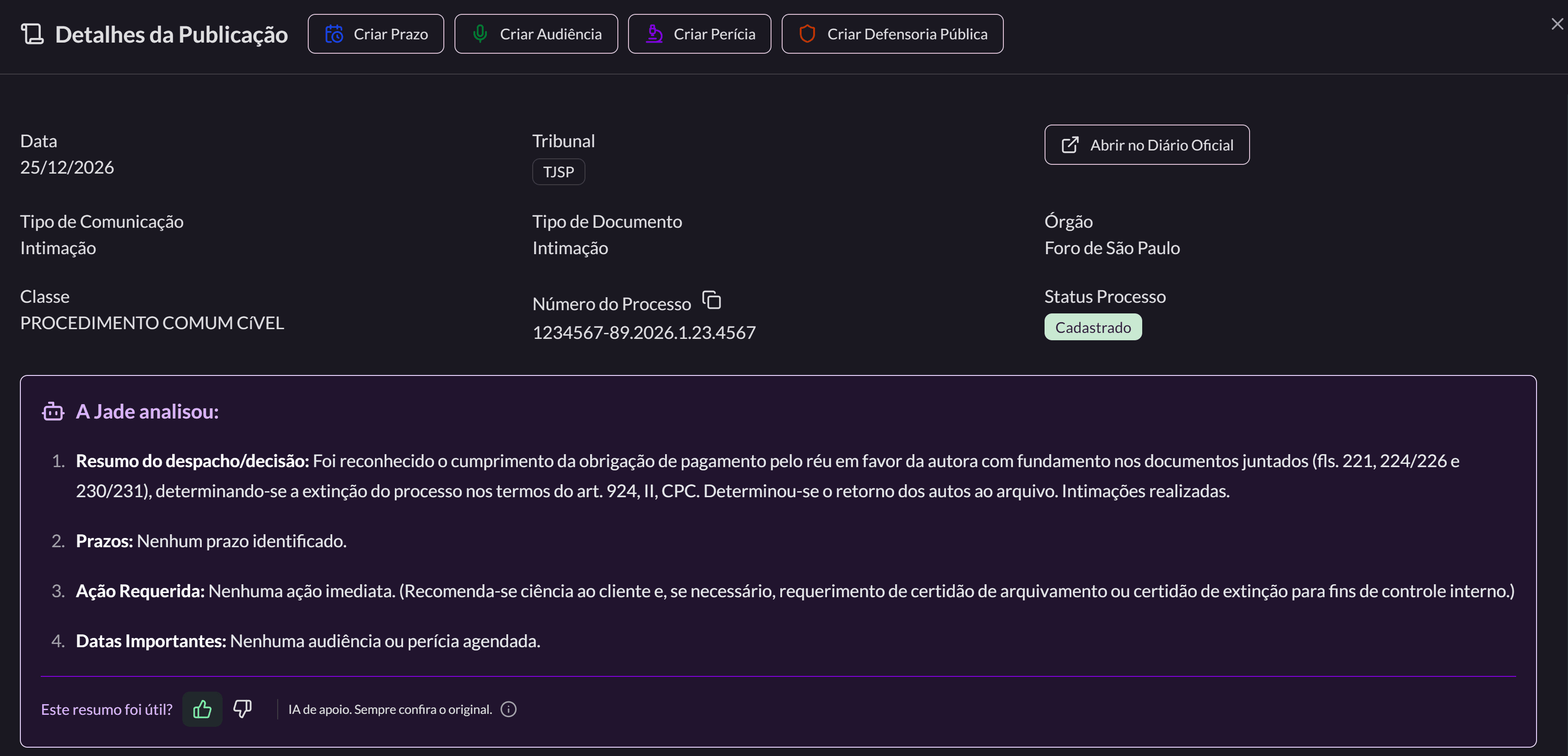 Demonstração do Resumo com IA